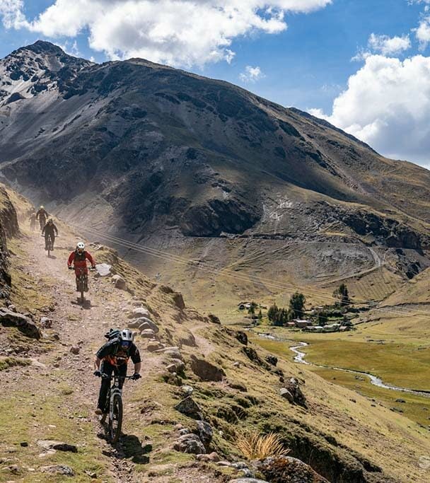 Brett riding through Peru