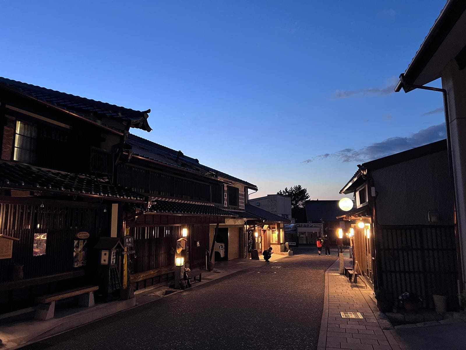 night time japan town