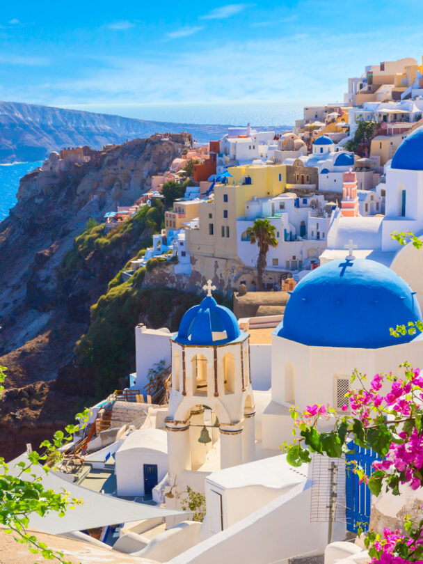 Guided sea kayaking in Santorini