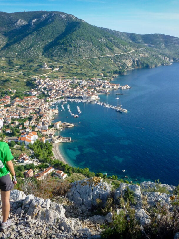 Cycling on Hvar, sunny day