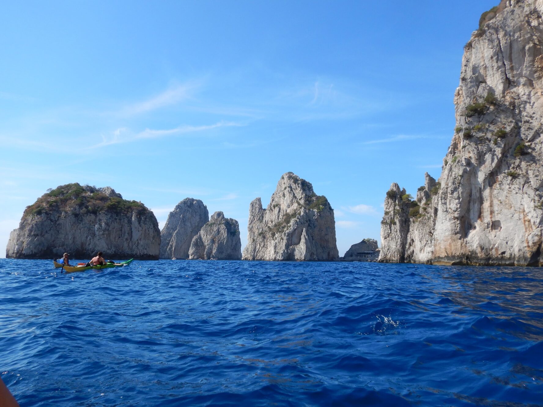 Rocks emerging from the sea on the Amalfi Coast