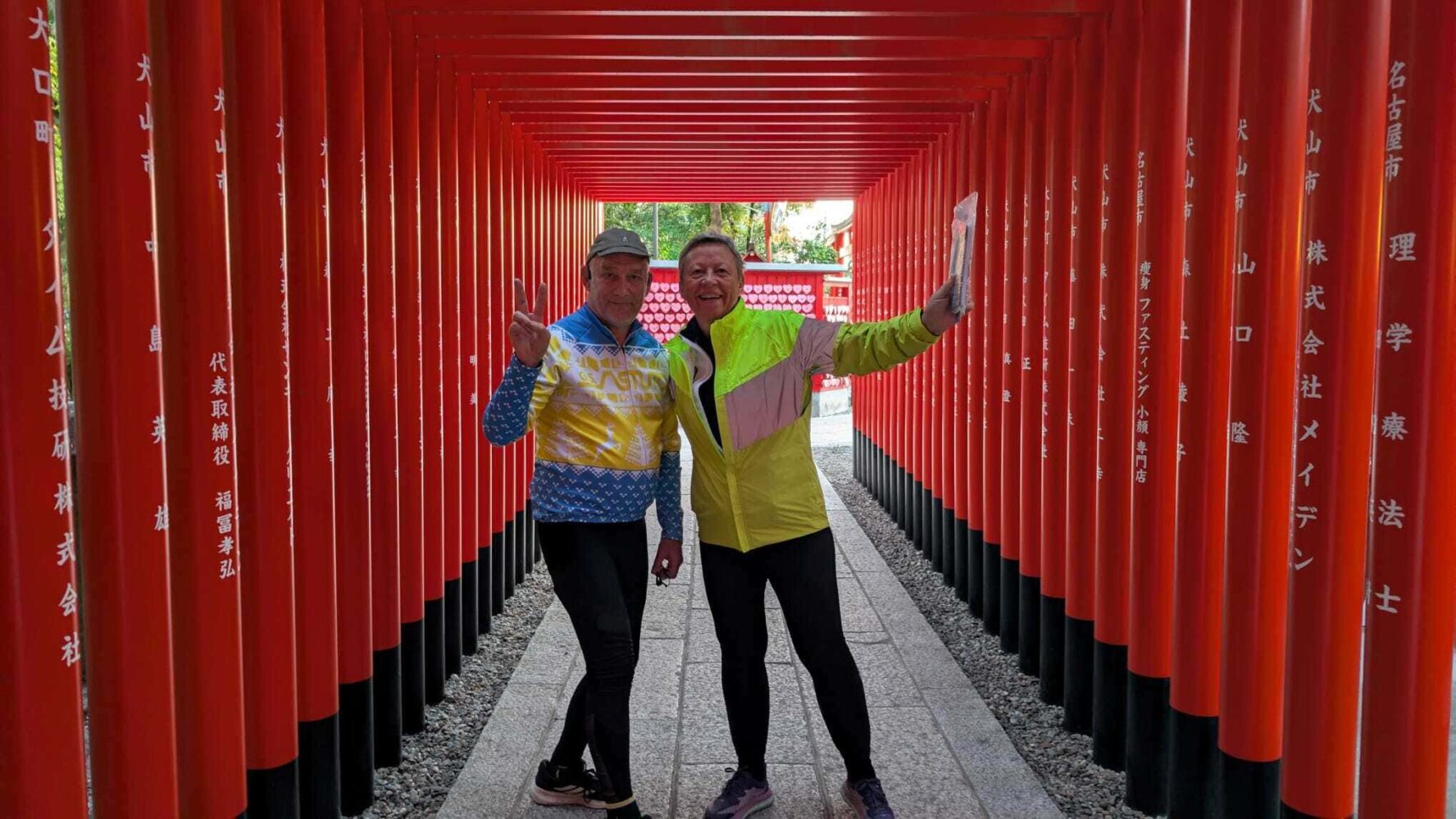 temple japan cyclists