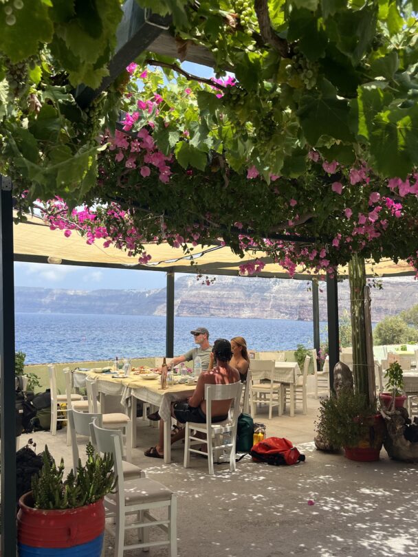 Guided sea kayaking in Santorini