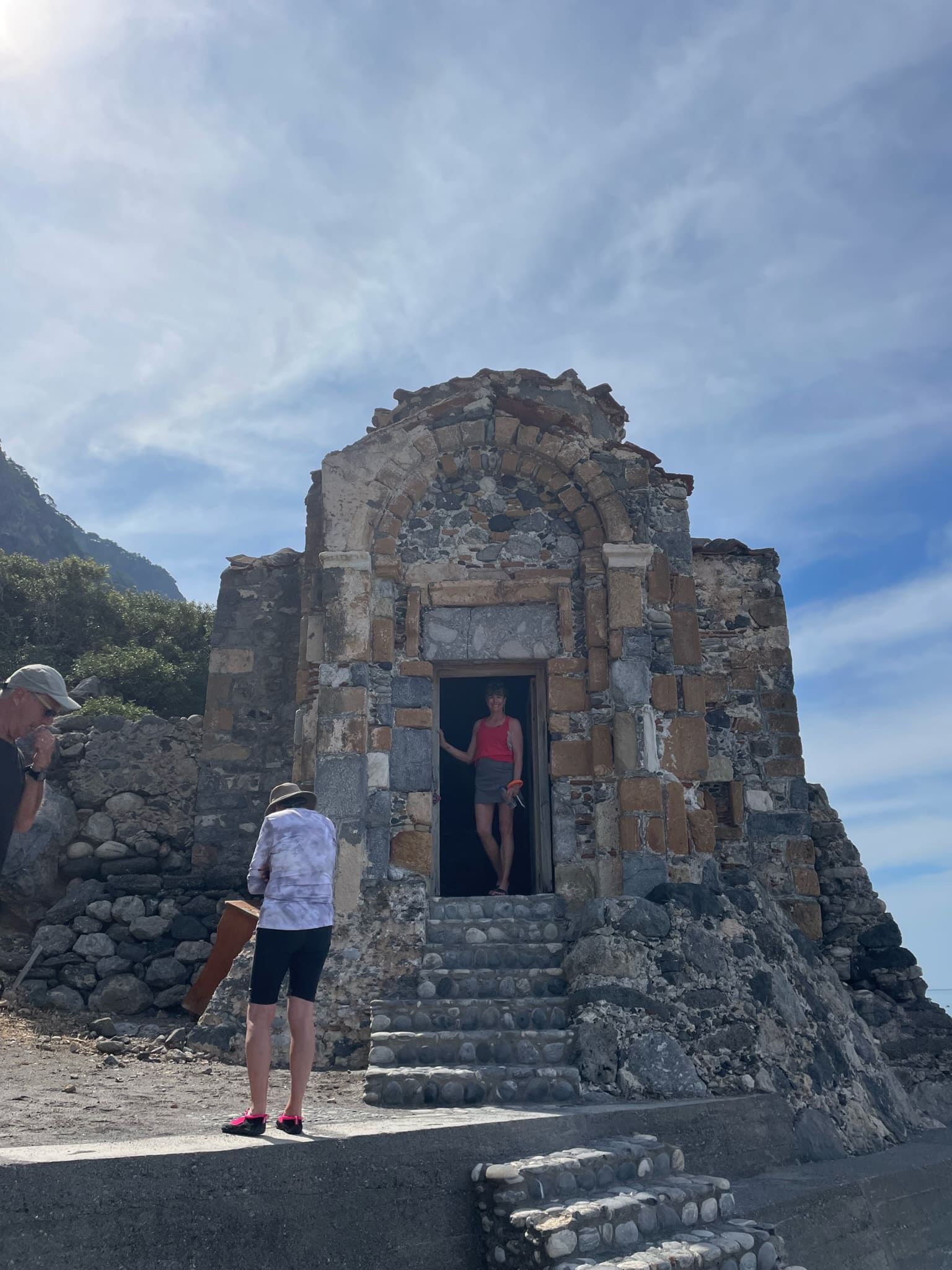 Touring historical remnants in Crete