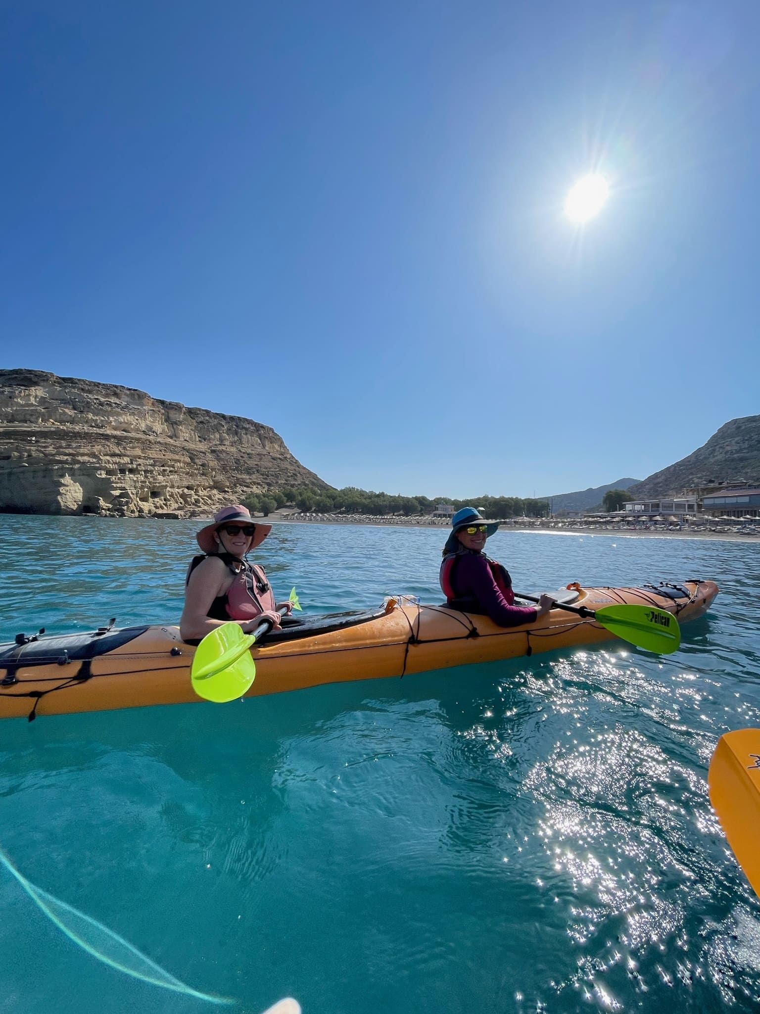 Two kayakers in Crete