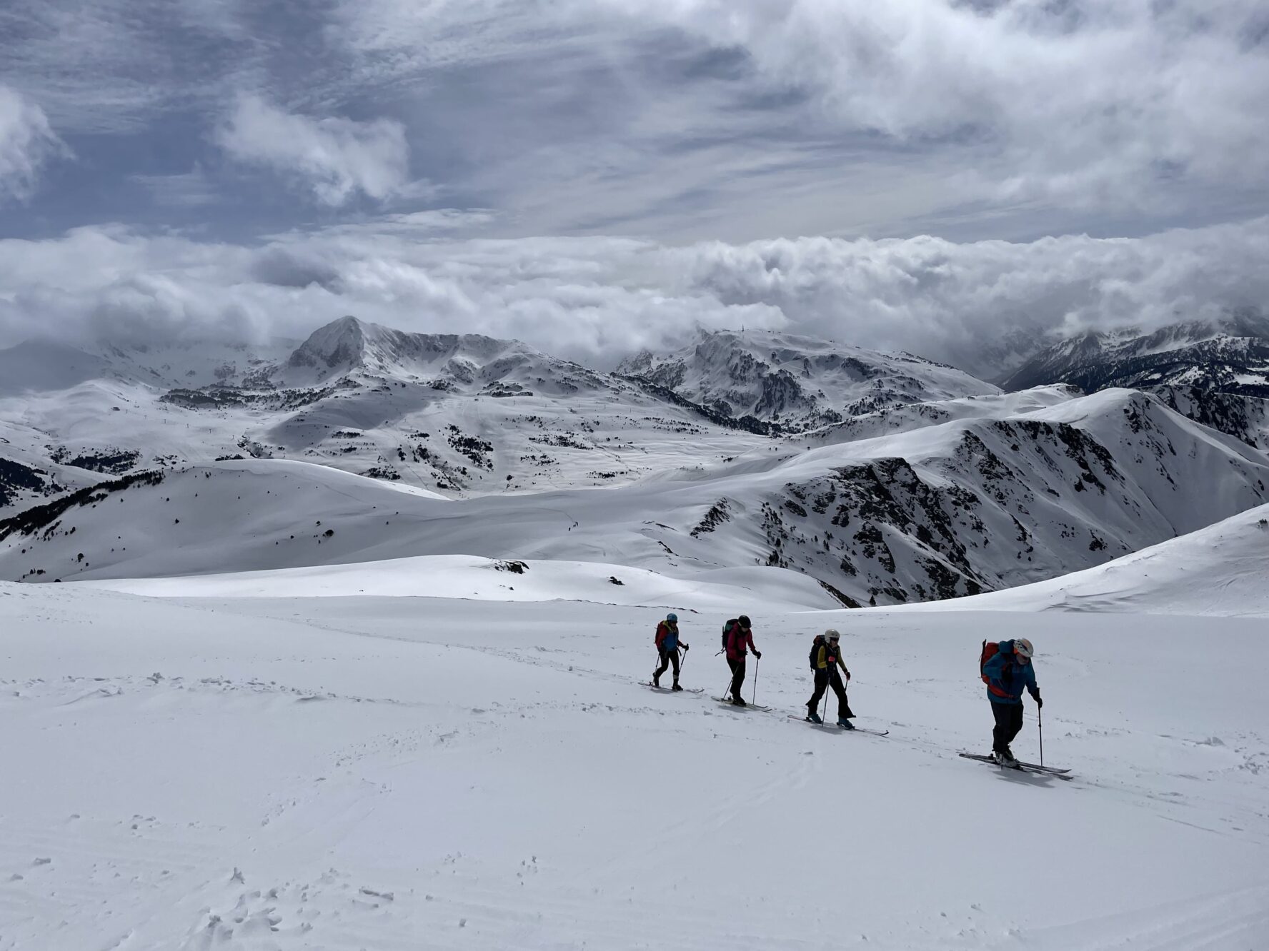 Four skiers in Andorra