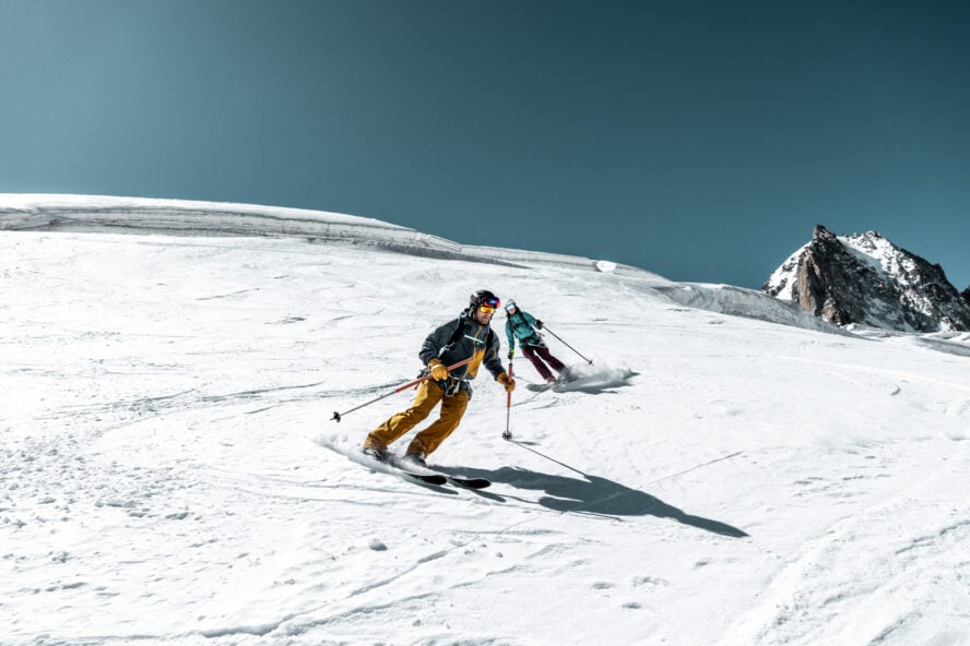 going down mont blanc
