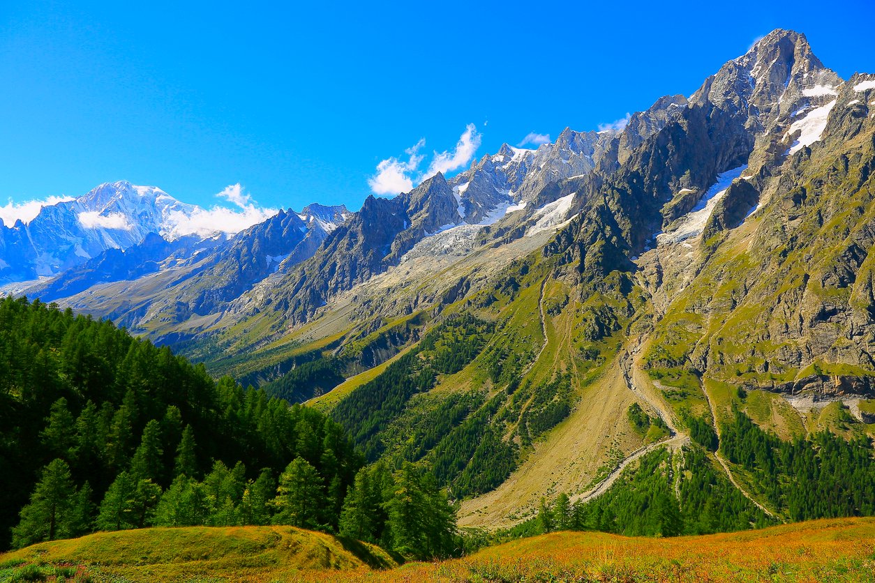 Grand Jorasses seen along the TMB.