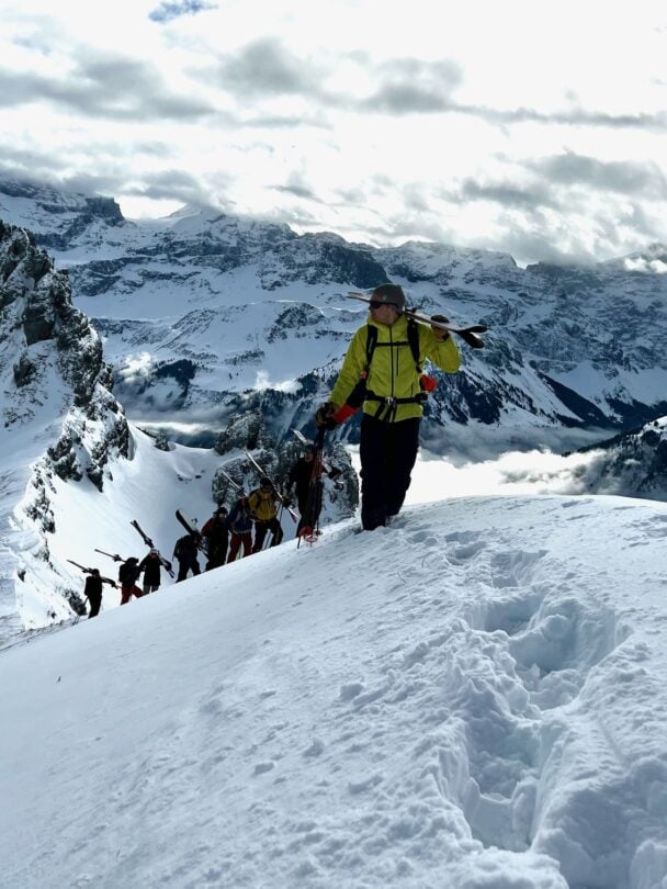Guided freeriding in Andermatt