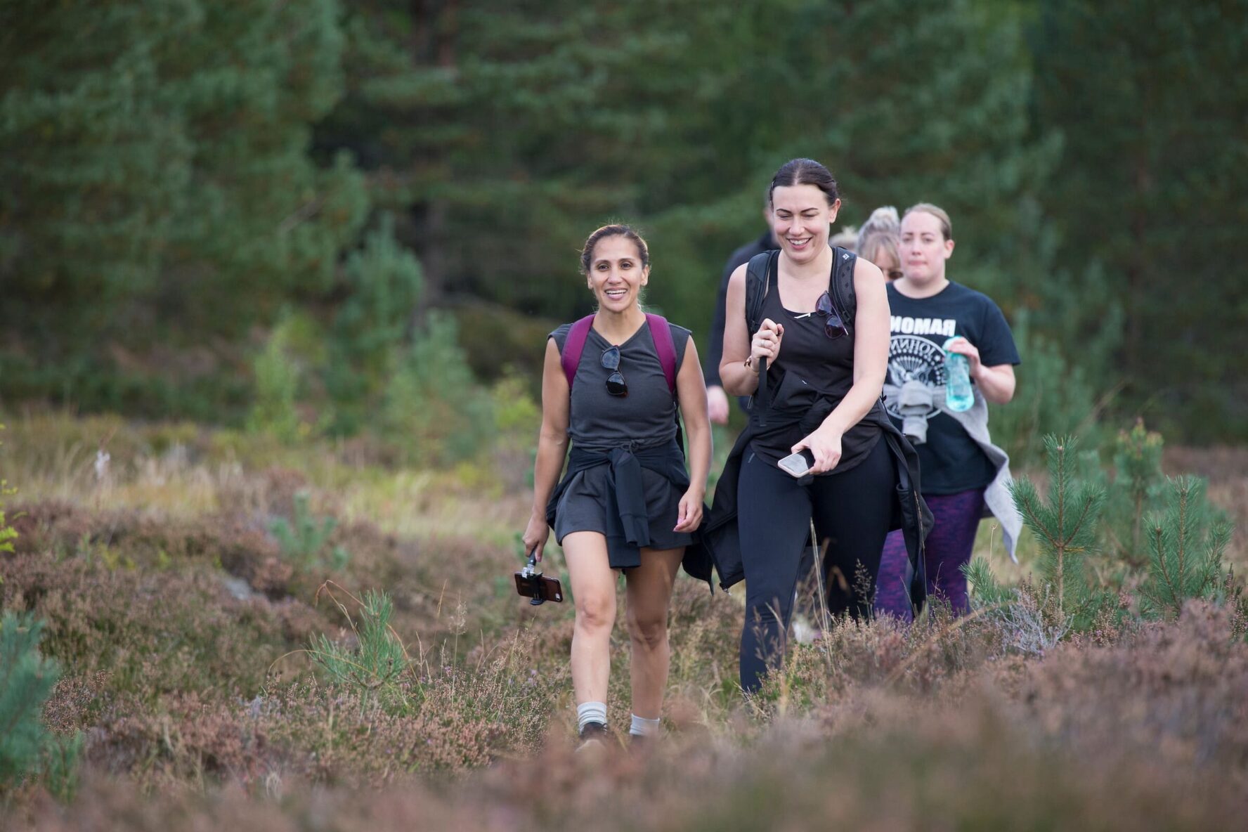 Happy hikers in the Cairngorms