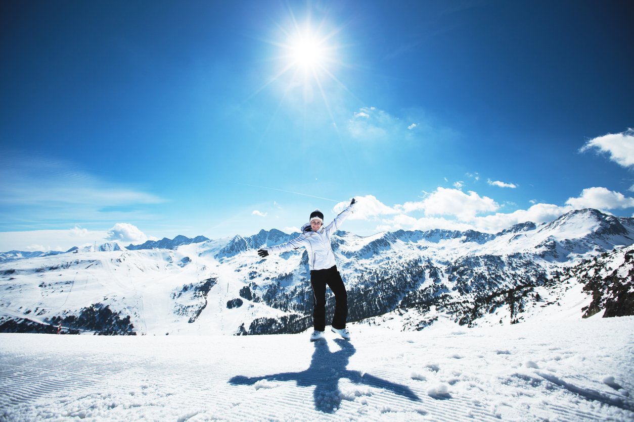 Happy skier in Andorra