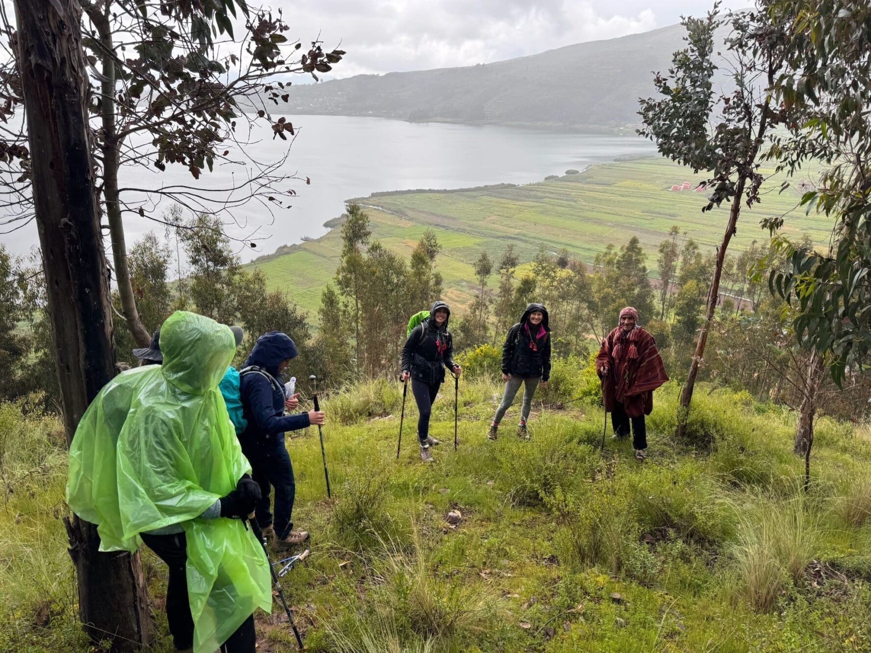 Happy women Peru hiking