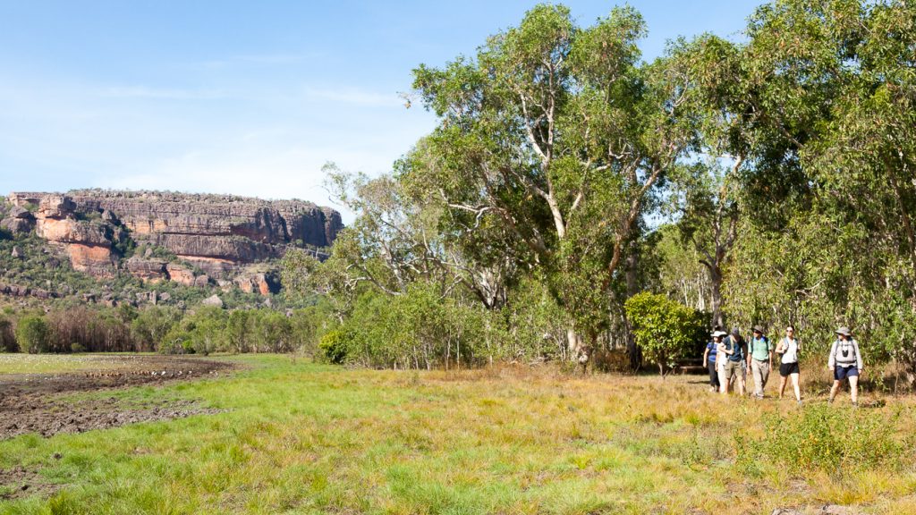Hikers in the the Top End wilderness area, Australia.