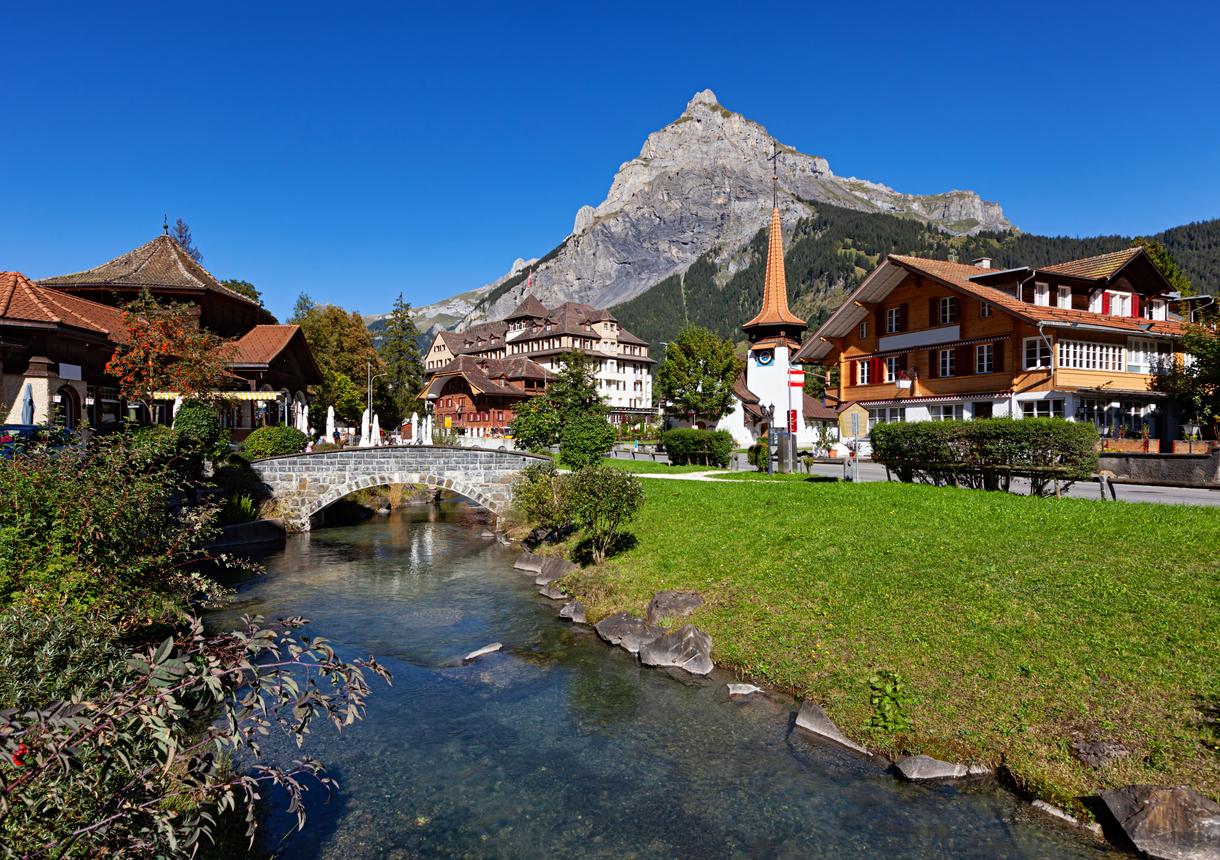 The town of Kanderberg, the last stop of the Swiss portion of the Via Alpina Trail.