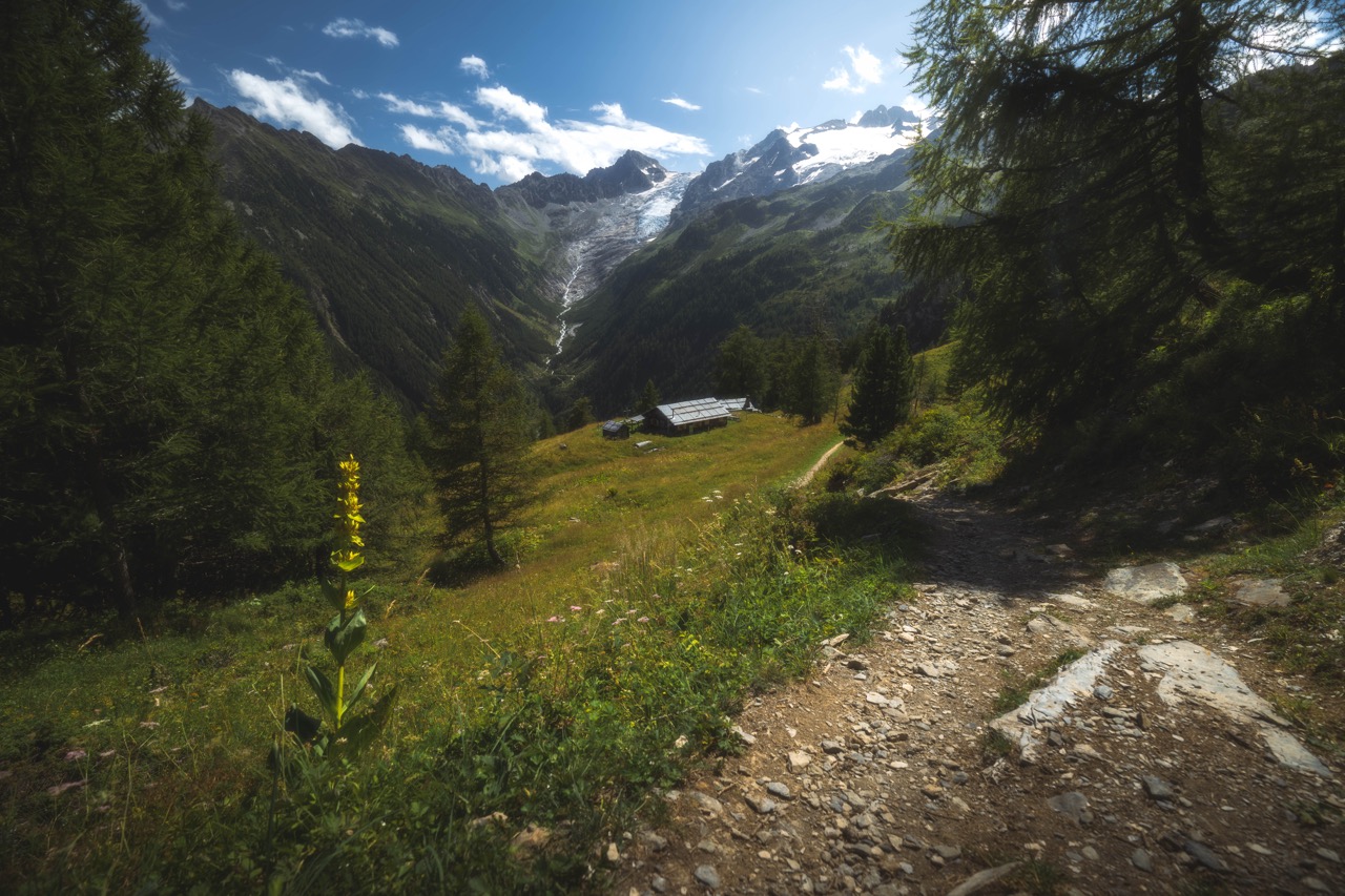 Mountain Valley with Cabin