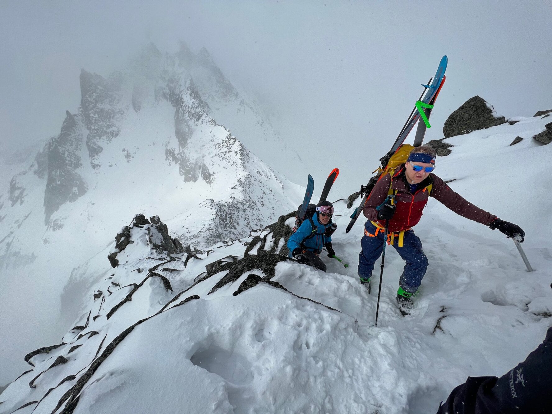 Steep climbing the Urner Haute Route