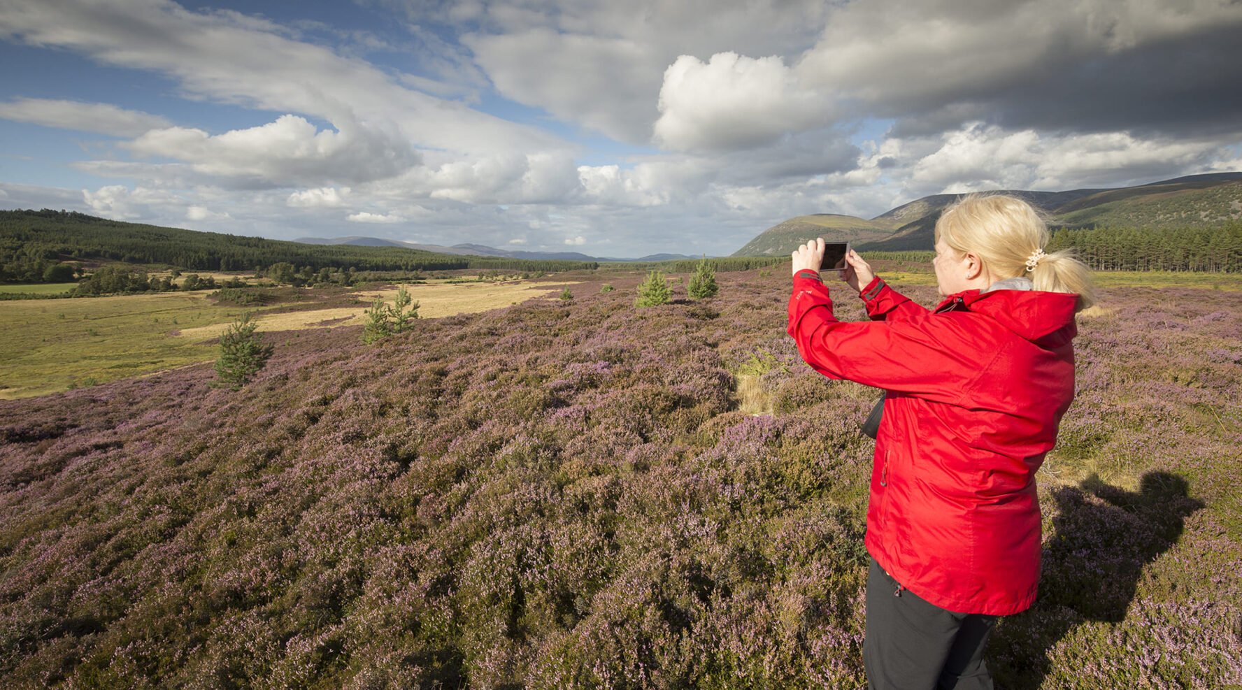 Taking photo in the Cairngorms