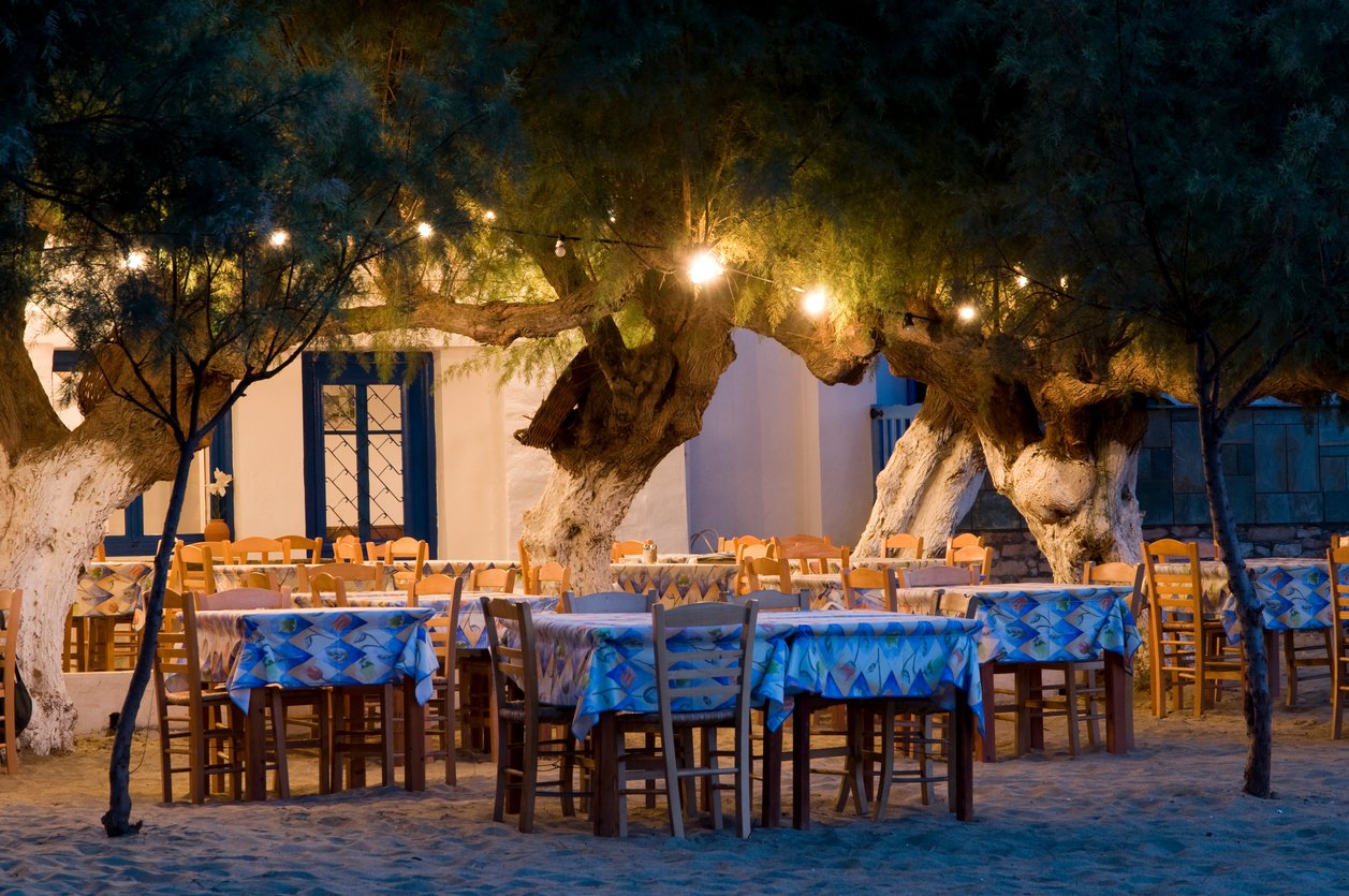 Typical Greek taverna
