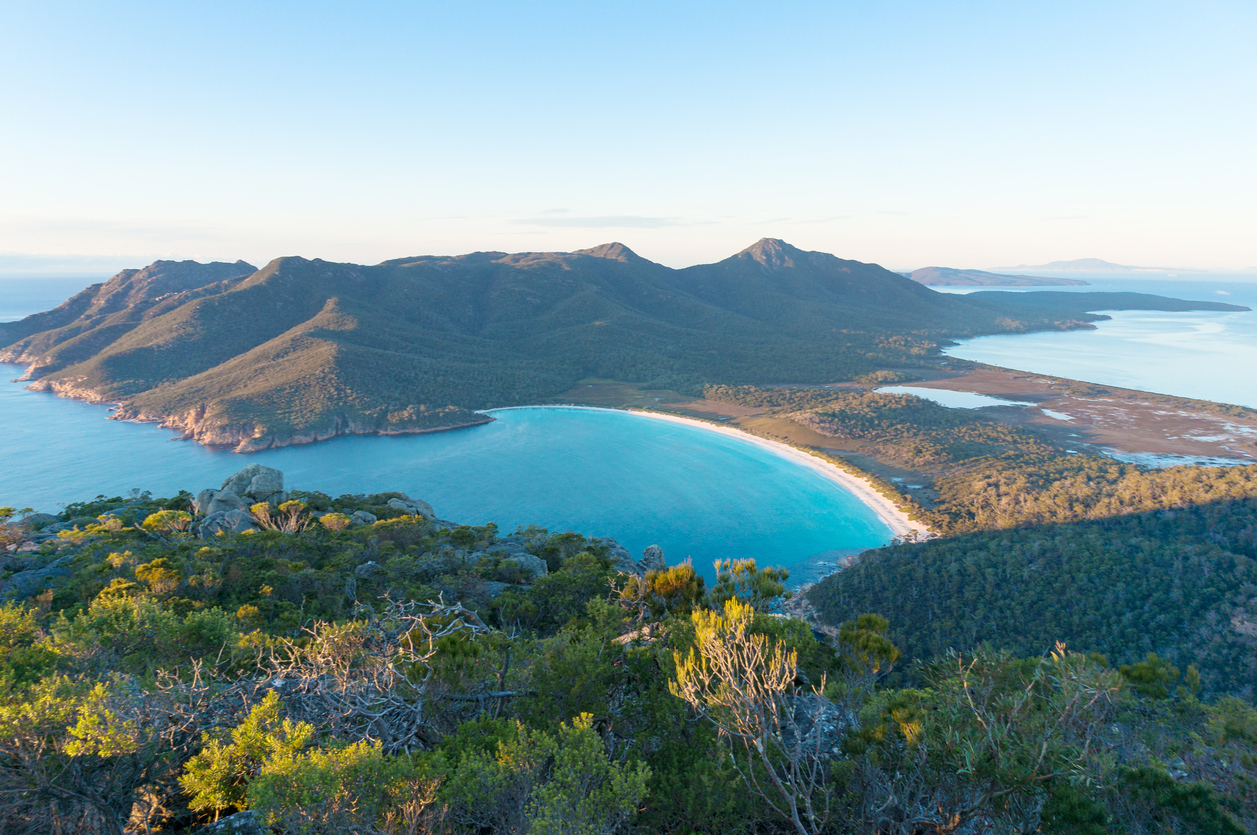 Wineglass bay in Tasmania.