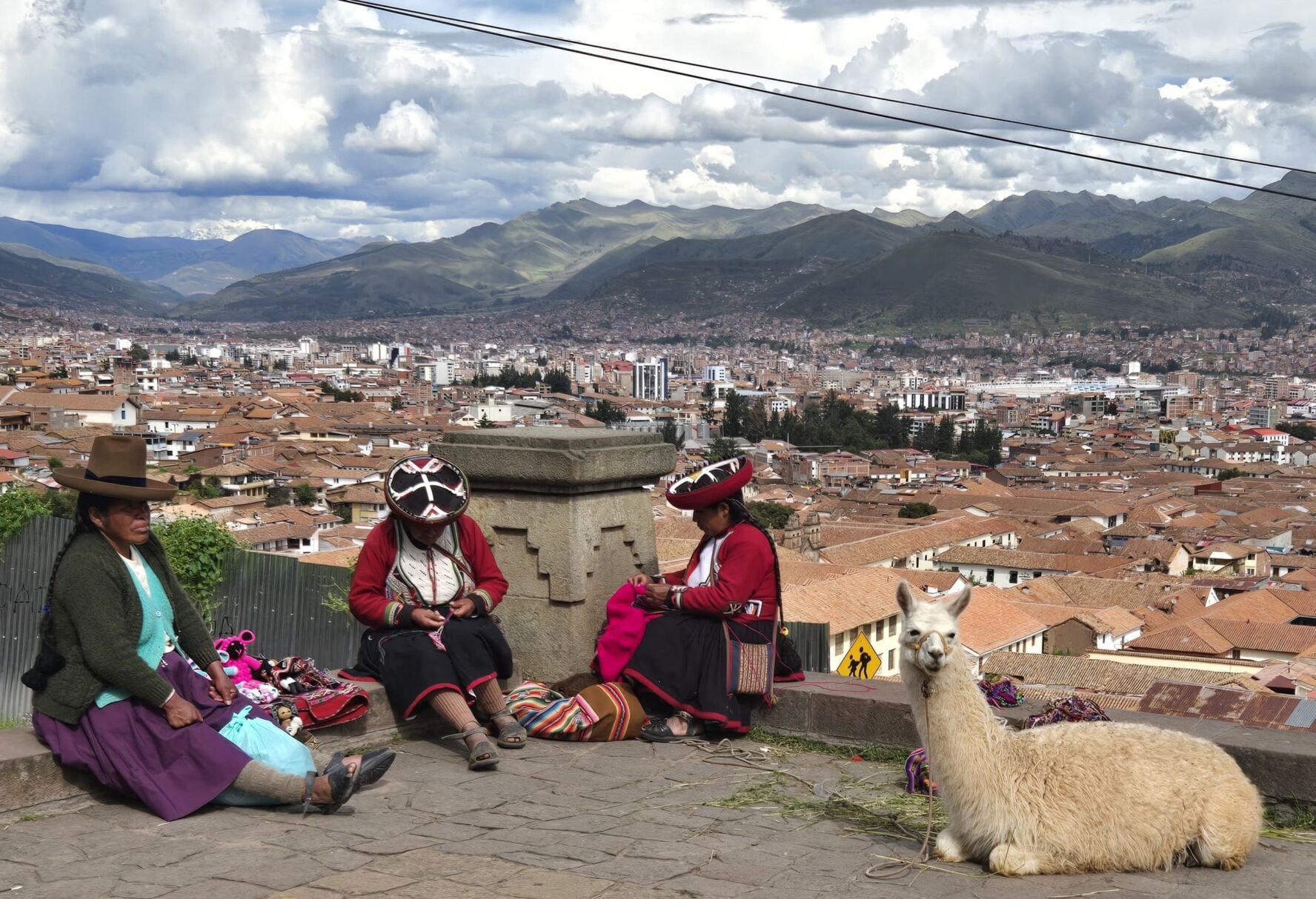 Women Andes llama