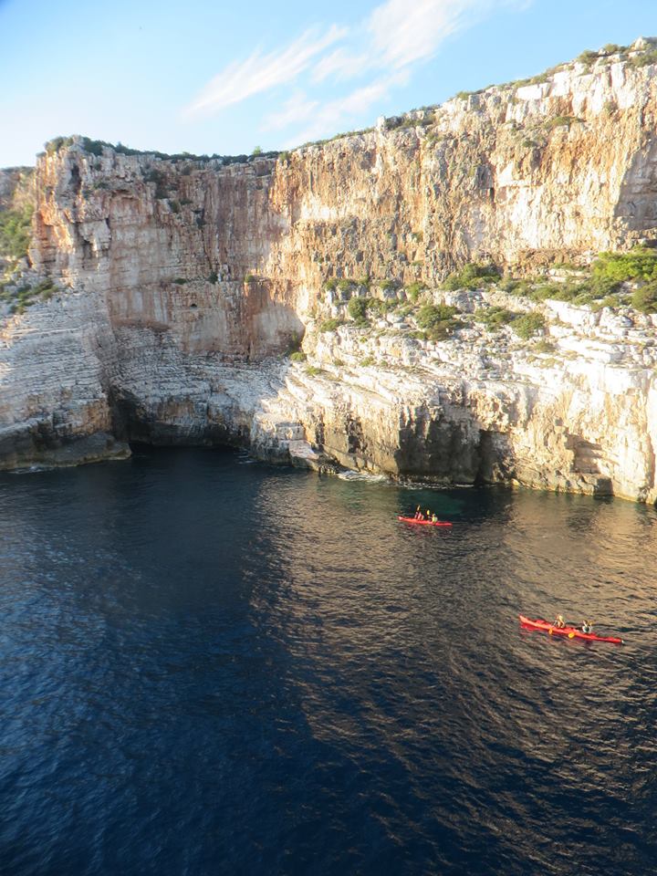 Cliffs surrounding the island of Vis