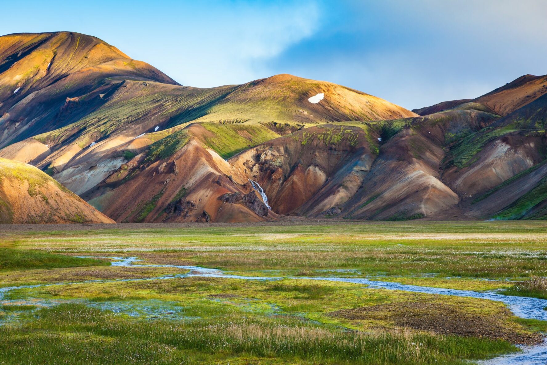 Colorful mountain in Landmannalaugar, part of the Laugavegur Trail, Iceland