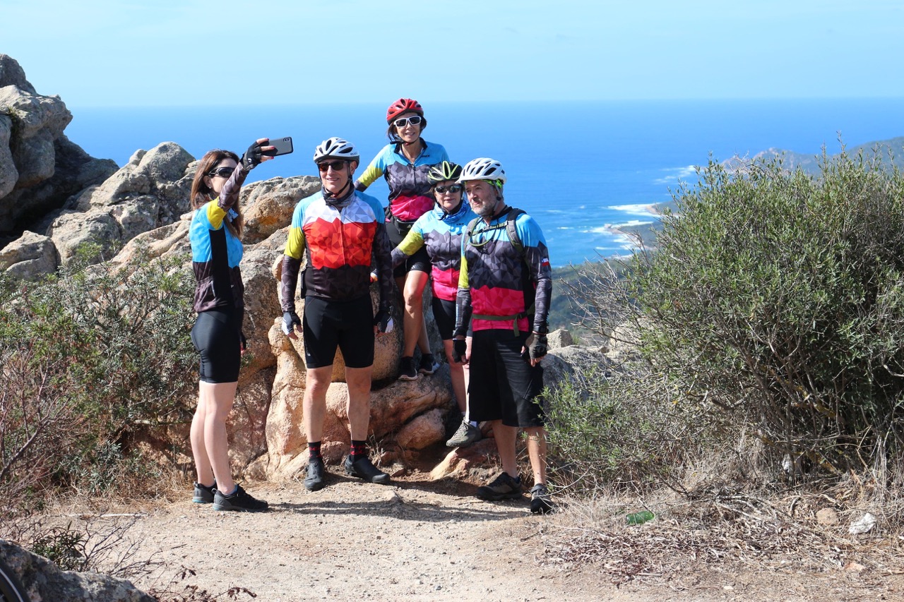Cyclists taking a picture