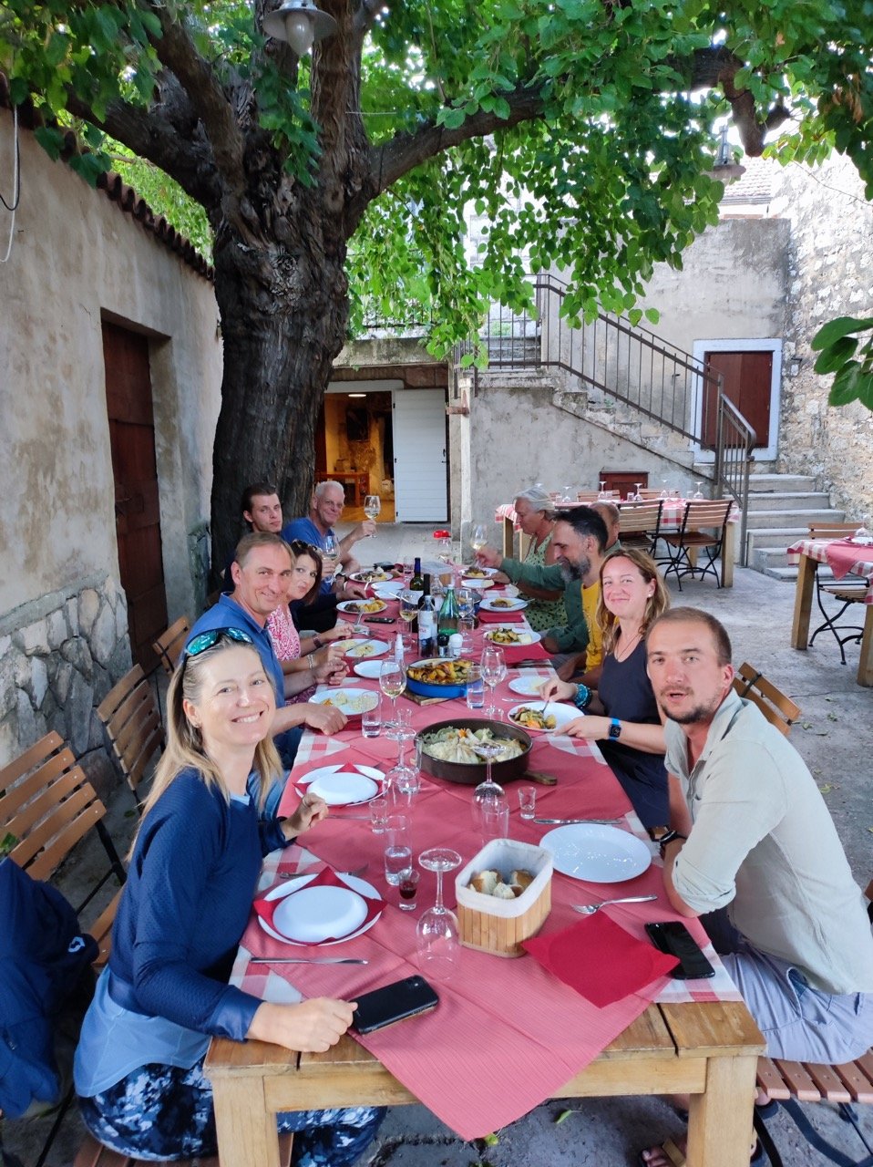 Farewell dinner with traditional food and authentic wine