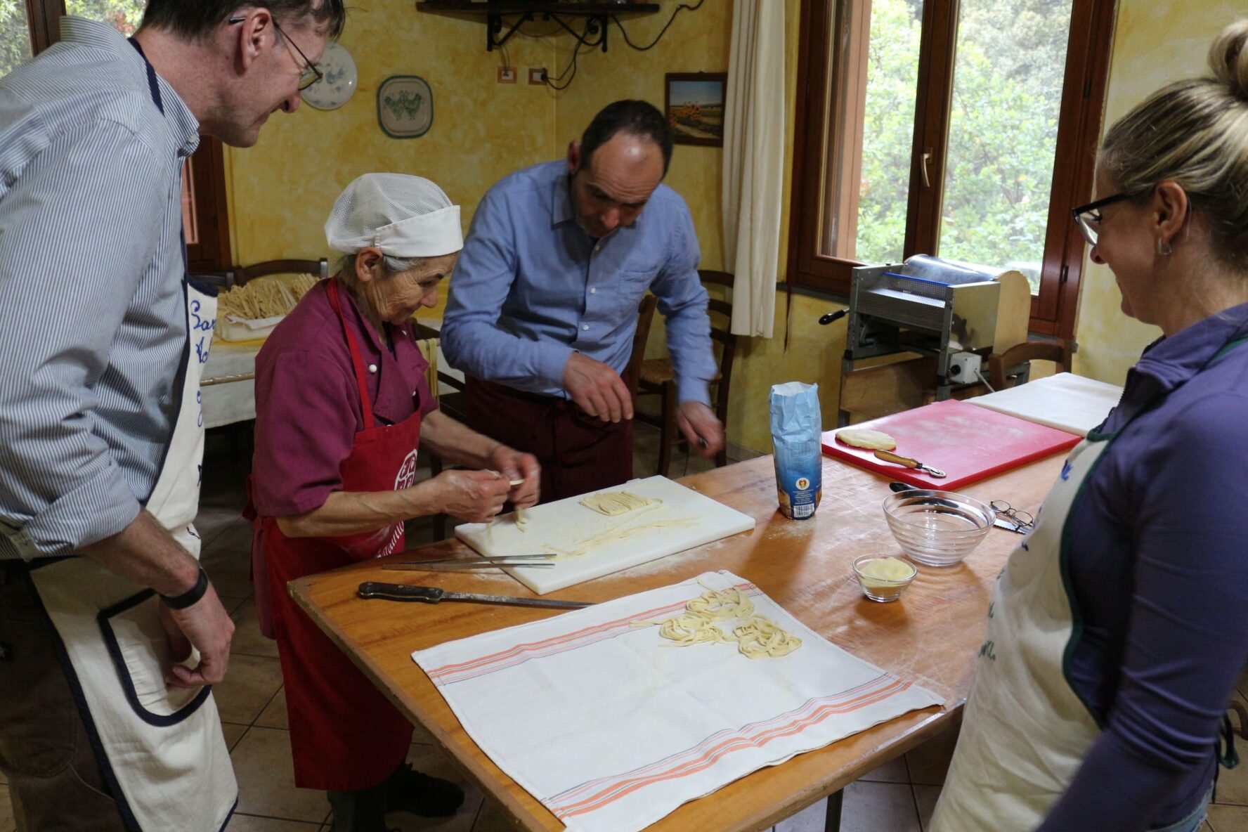 Making pasta in Sardinia