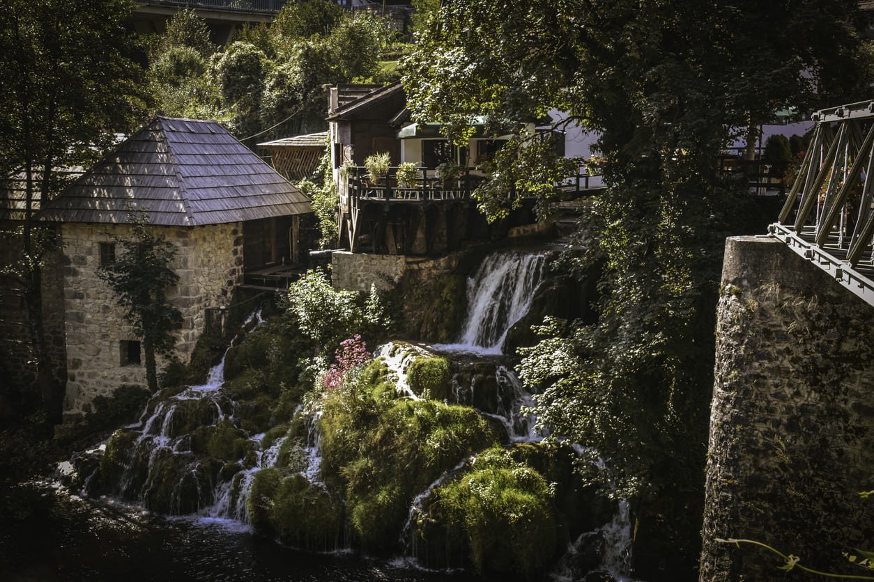 Rastoke village waterfalls