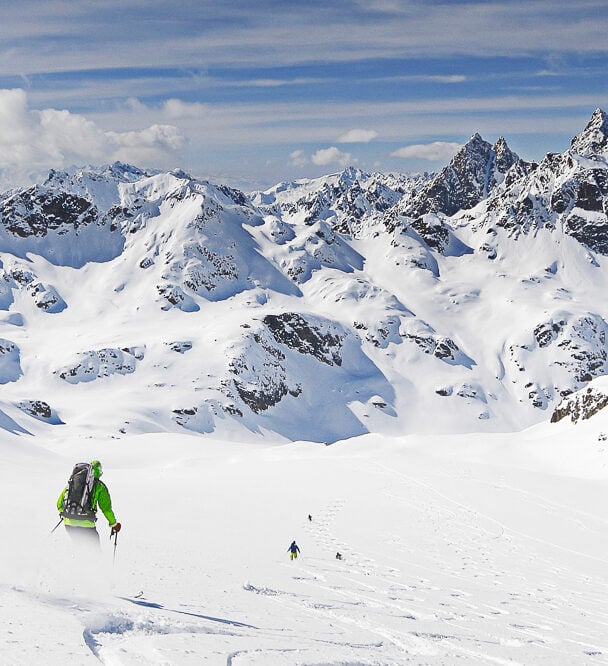 Week-long ski touring adventure in Silvretta, Austria.