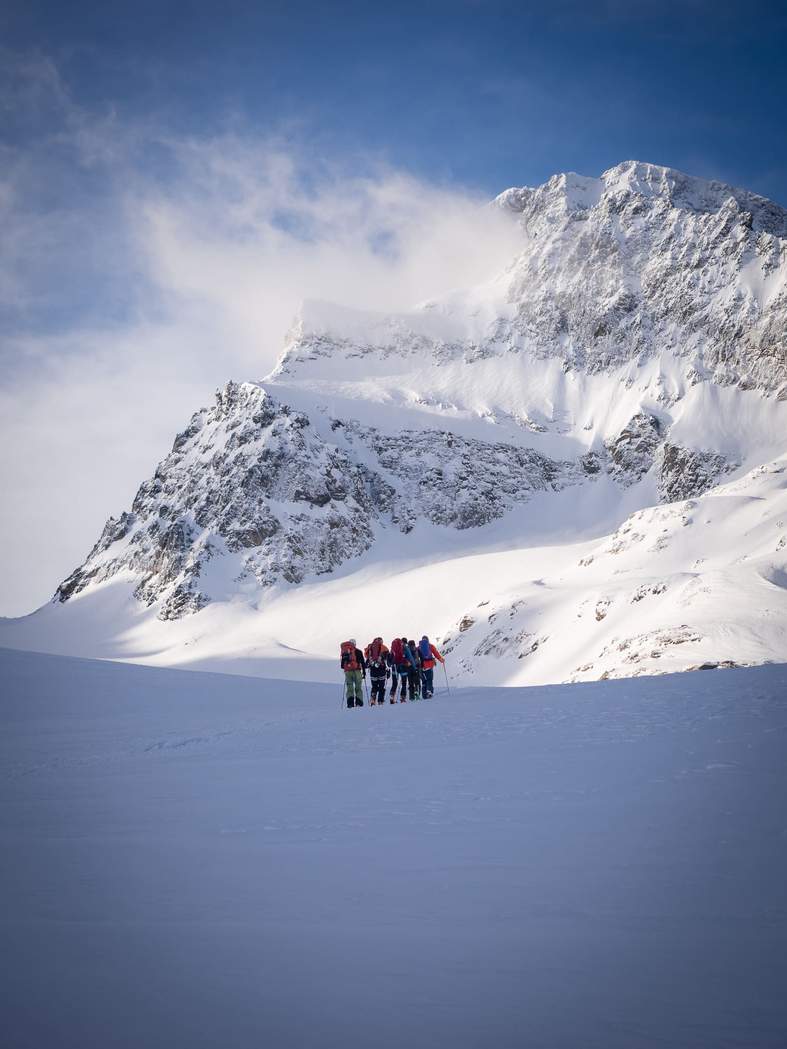 Silvretta group skiers Austria