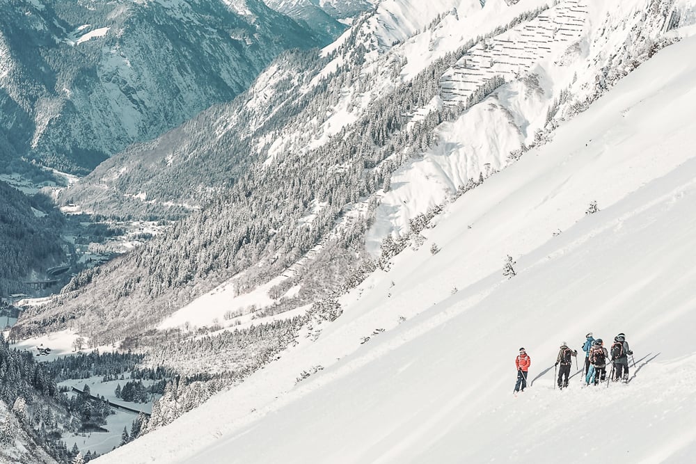 A view of a valley near St. Anton, Austria