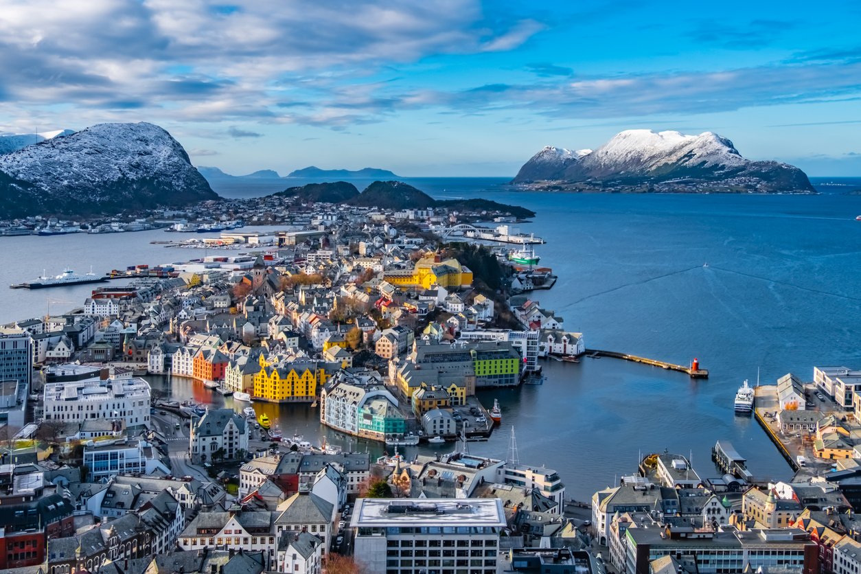 Alesund town in Norway