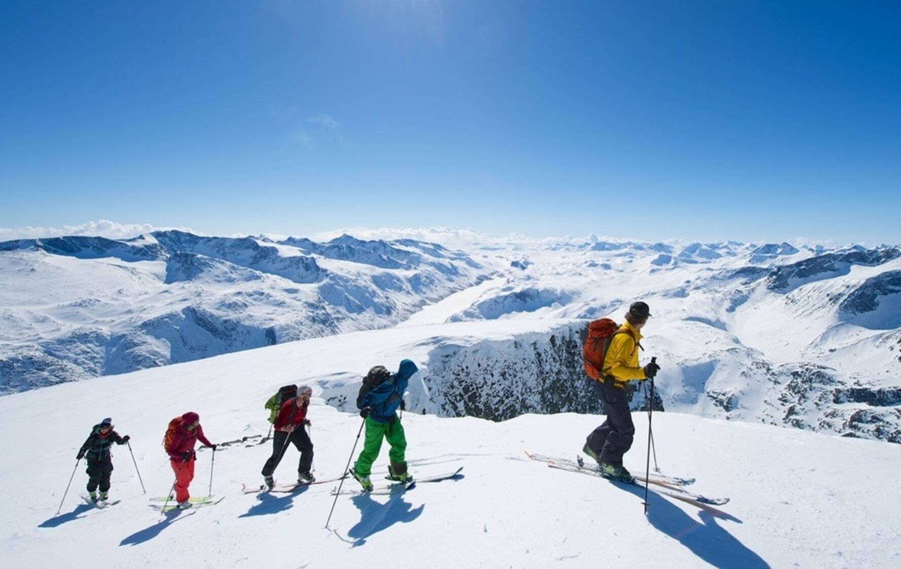 Backcountry skiers on the Jotunheimen Haute Route.
