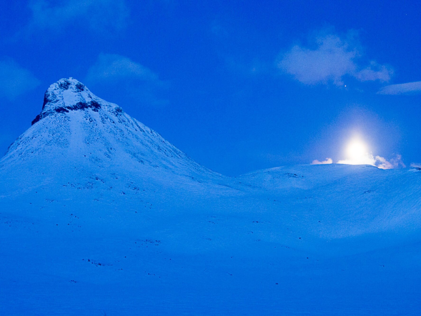 Jotunheimen during blue hour.