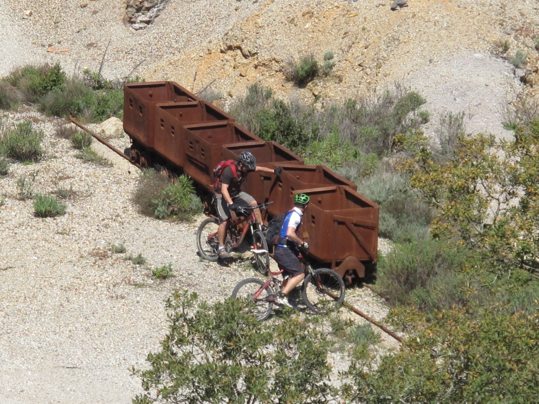 Cyclists exploring Sardinia