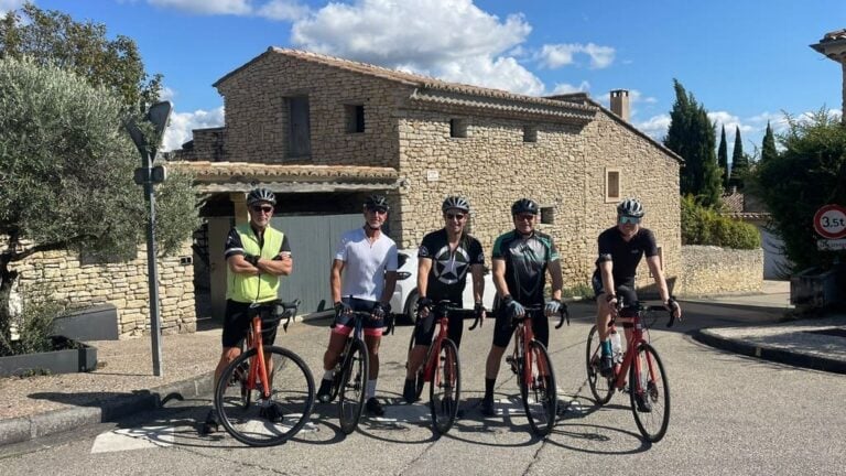 Five cyclists in Provence