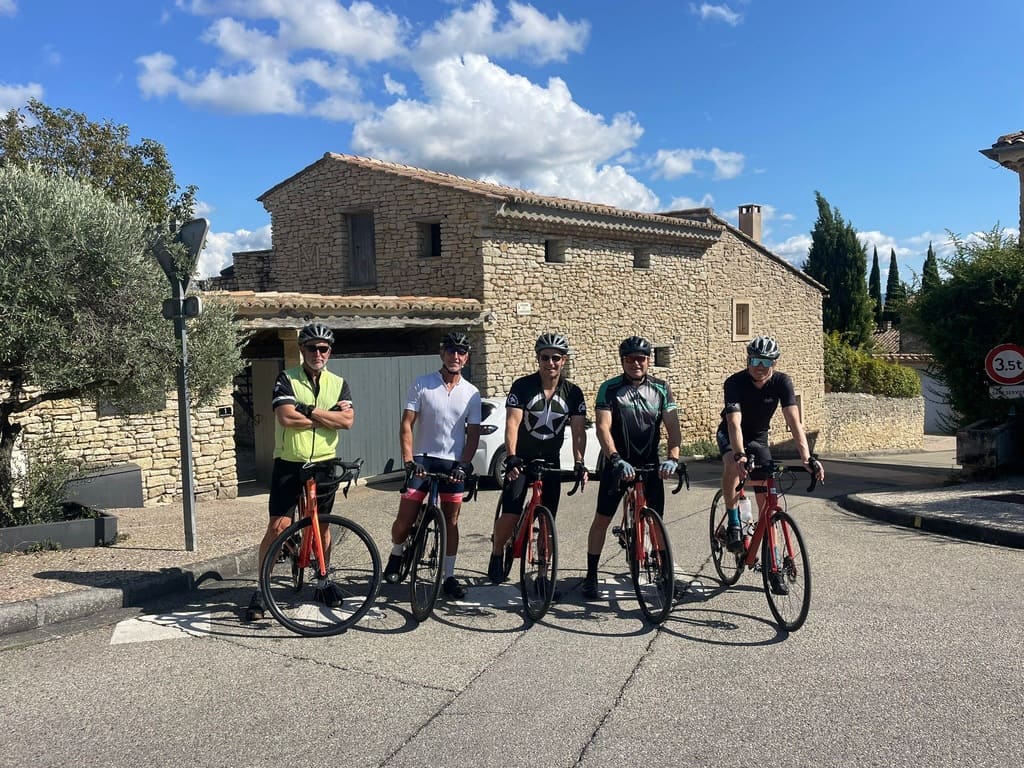 Five cyclists in Provence