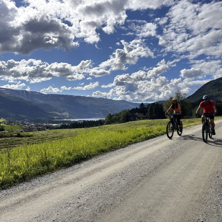 Gravel road cycling near Voss