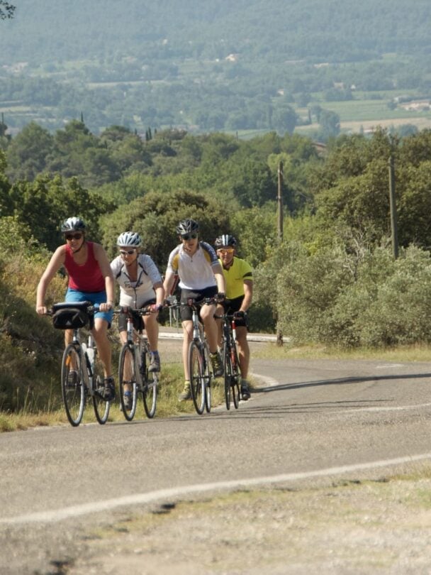 Five cyclists in Provence