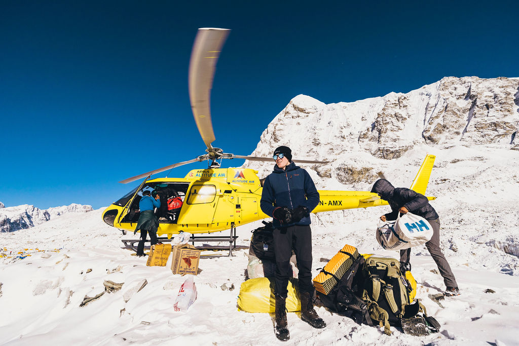 Helicopter on the EBC