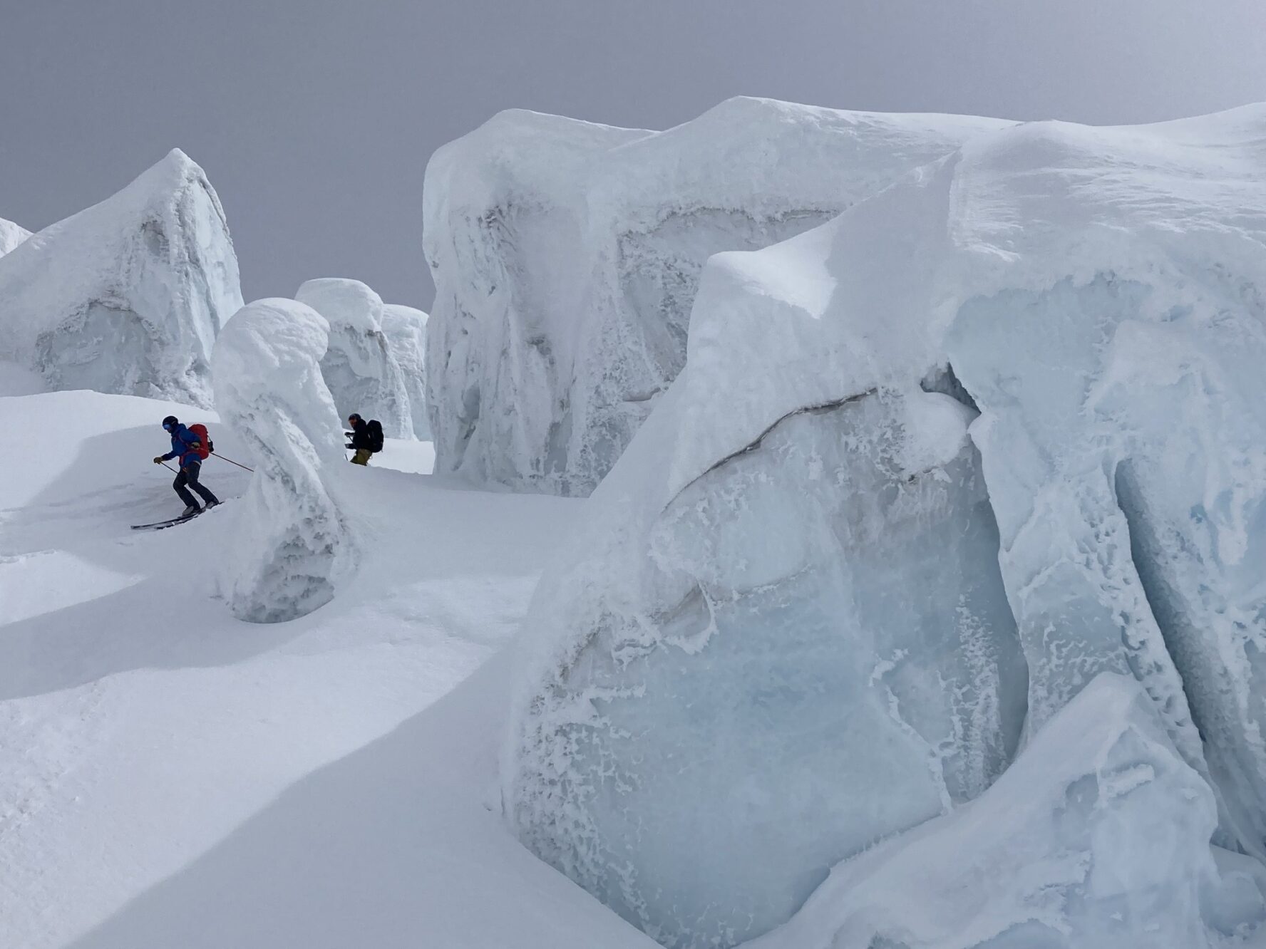 Icefall Traverse glacier