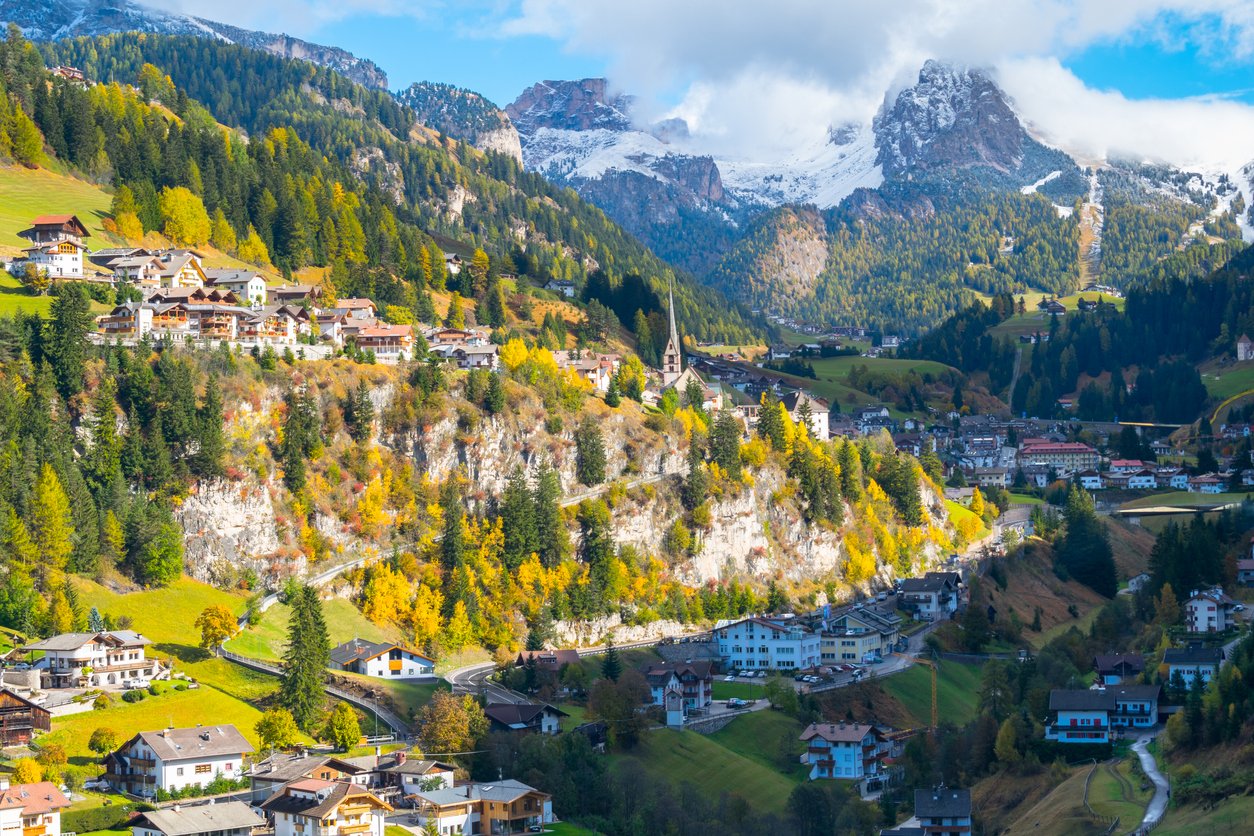 Landscape of Santa Cristina in Val Gardena