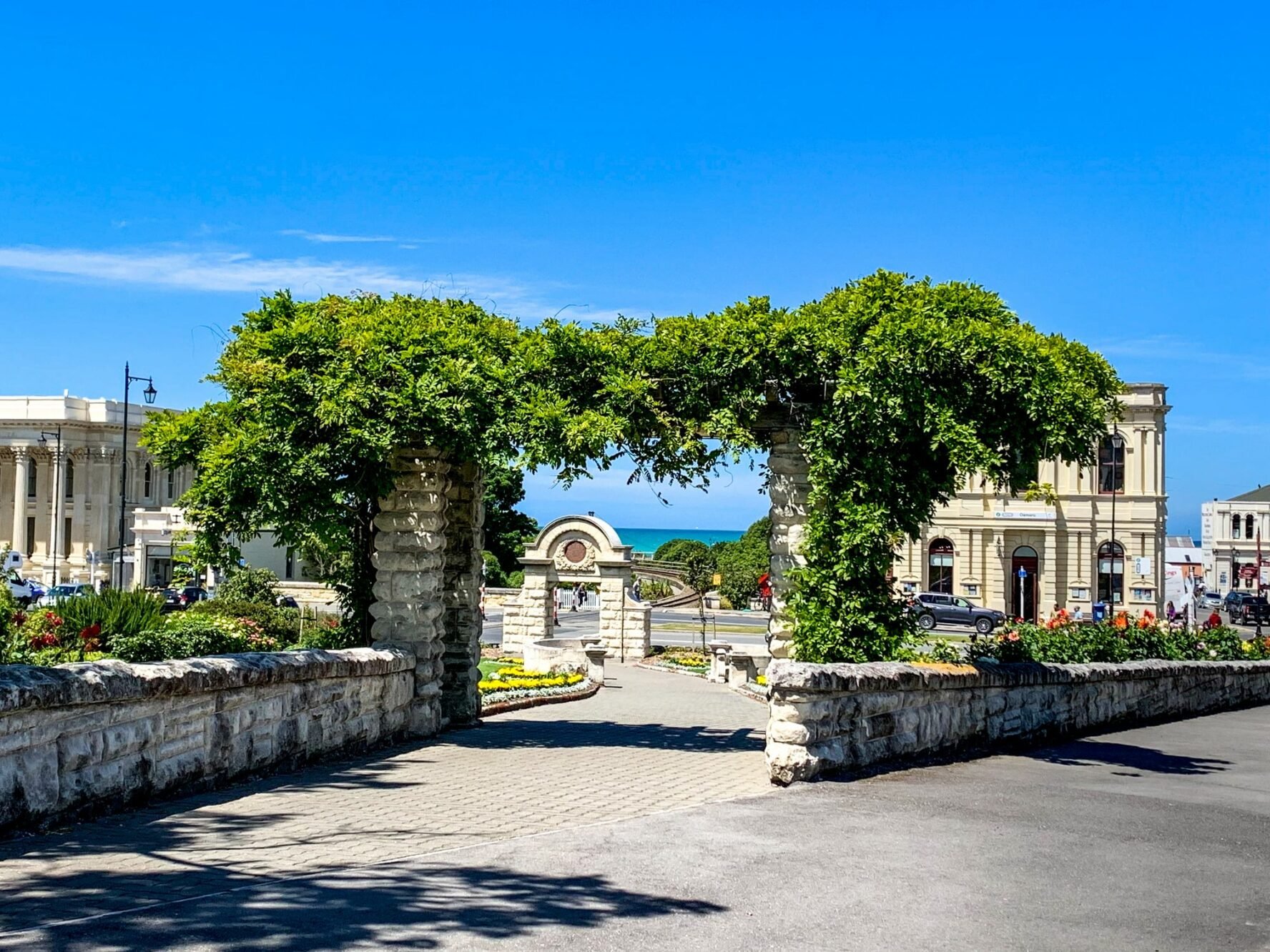 City gardens in the historic town of Oamaru, NZ.