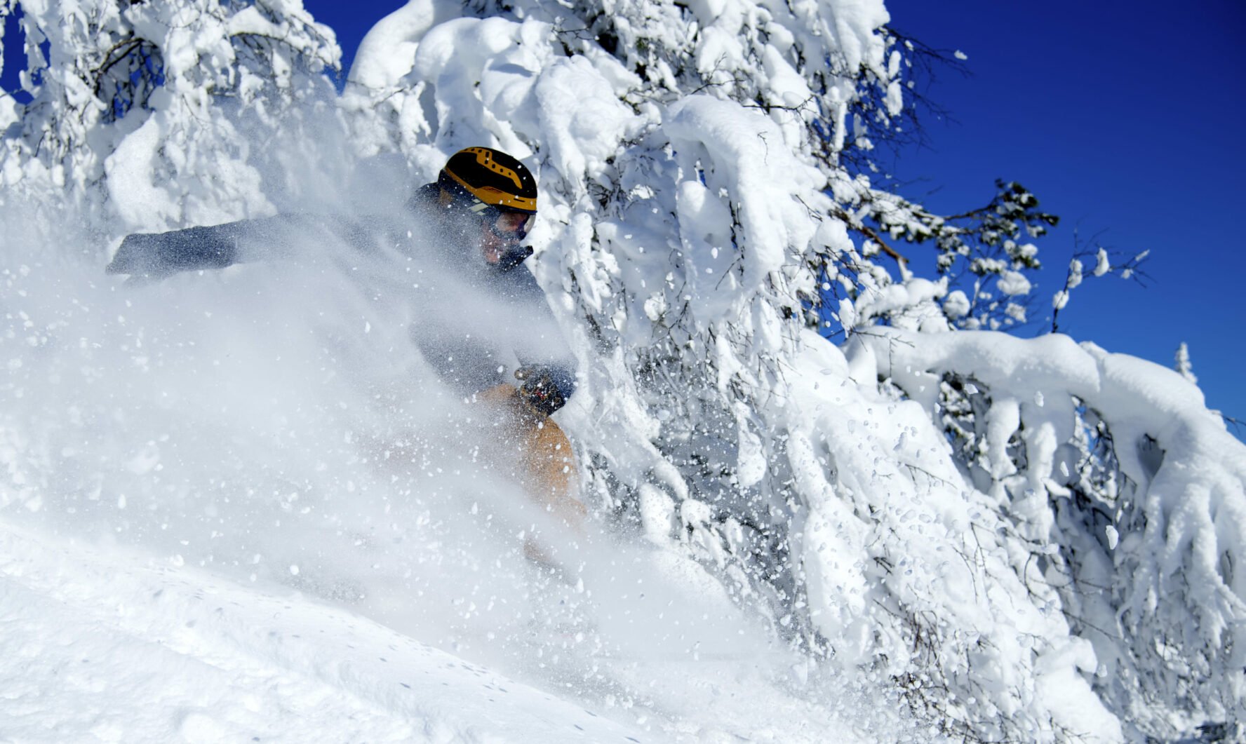 Powder in Norway and a skier