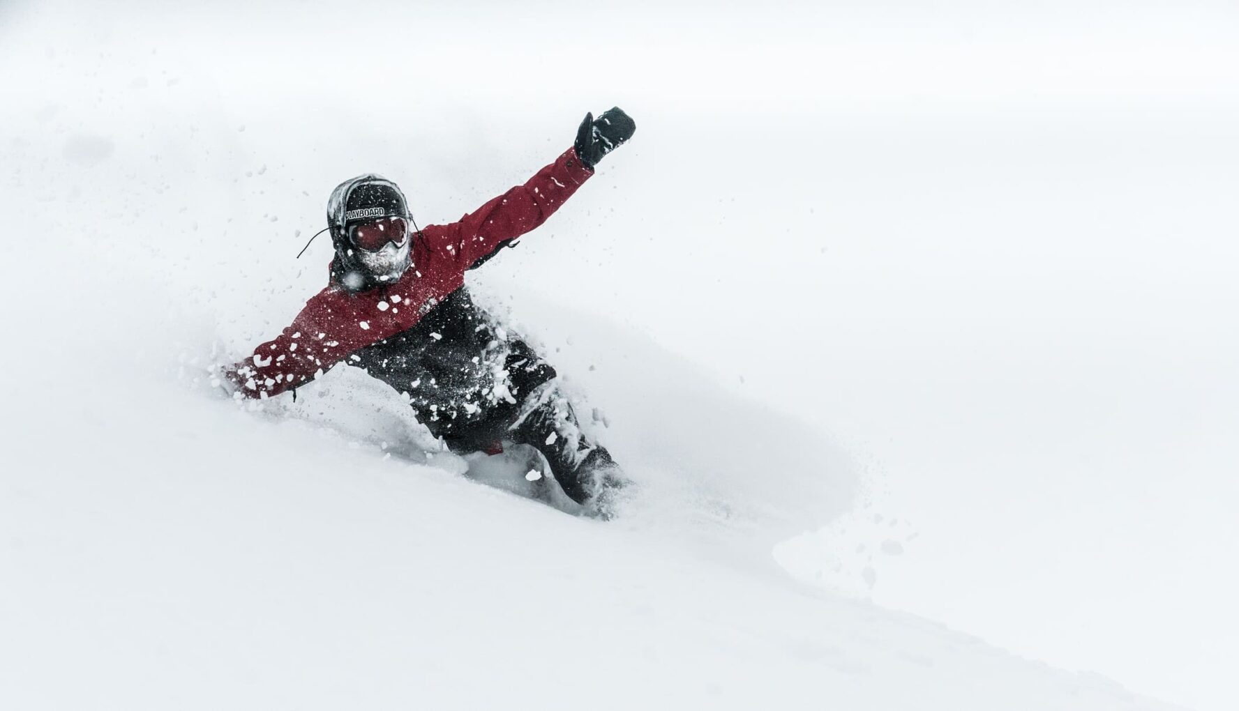 Skier in a resort in Fjord Norway