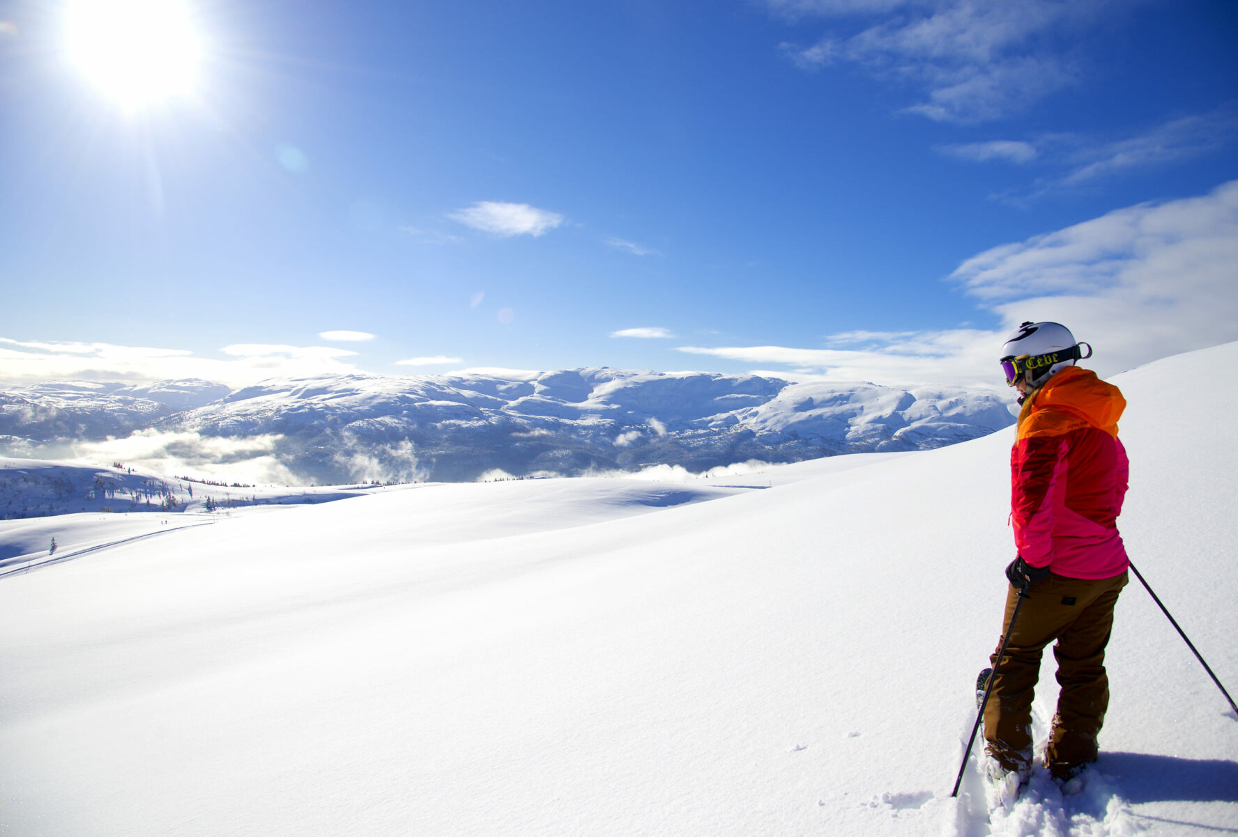 Skier in Voss in Norway