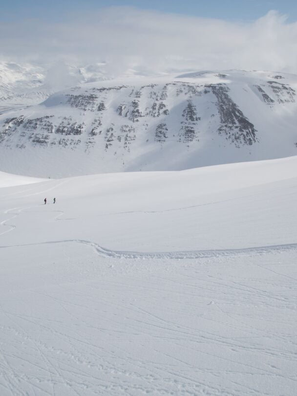 Guided backcountry ski touring in Troll Peninsula