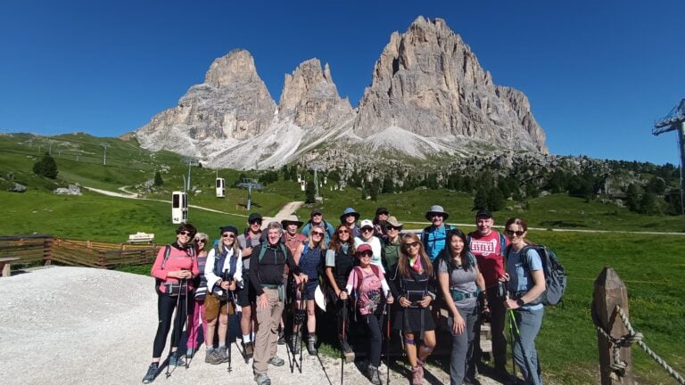 Val Gardena group happy hikers